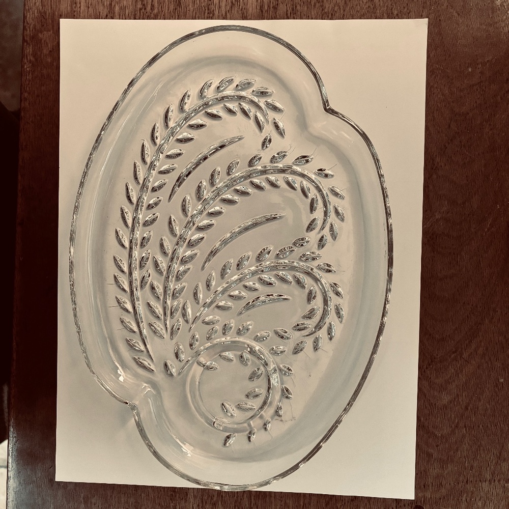 Vintage Cut Glass Plate